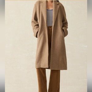 Faherty The Atlantic Knit Coat, Cappucino, Size S NWOT